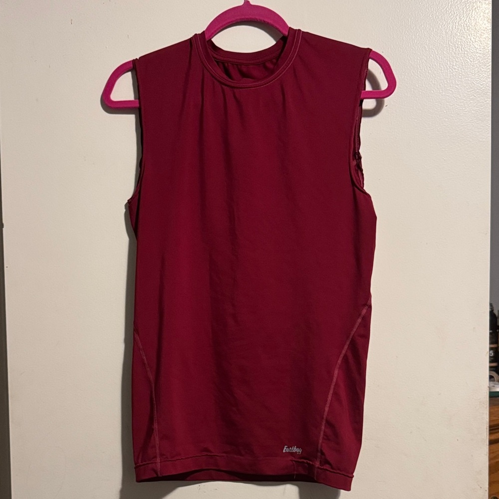 Eddie Bauer Men's Sleeveless Shirt - Rich Burgundy